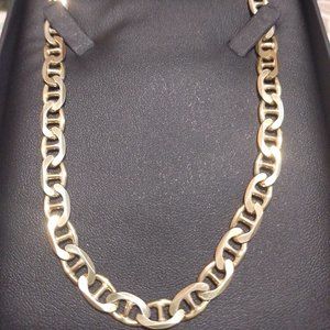 Primavera Italy 24K Gold over Silver Mariner Chain 24'